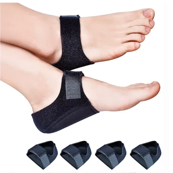U-Shaped Silicone Gel Heel Cups for Heel Pain Relief (1 Pair)