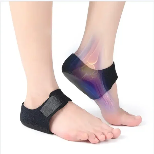 U-Shaped Silicone Gel Heel Cups for Heel Pain Relief (1 Pair)