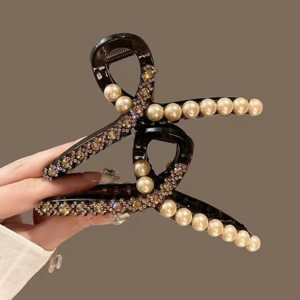 Imported Luxury Pearl Shark Hair Clip for Women