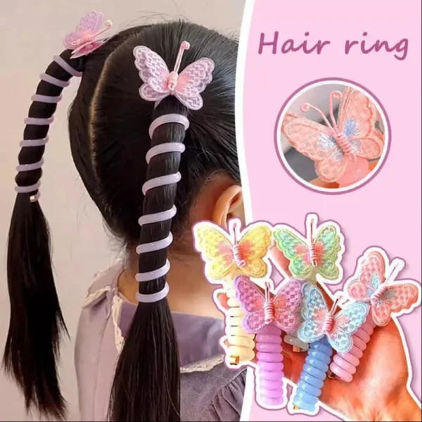 Korean Colorful Butterfly Hair Ties for Kids ( ৮ পিস )